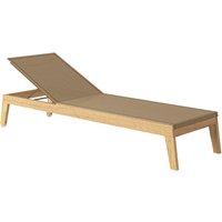 Bequeme Outdoor Sonnenliege aus Teak mit Rädern - Ethan Sonnenliege / Braun von Gartentraum.de