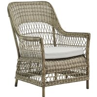 Bequemer Outdoor Sessel mit Armlehnen in antikgrau - Sessel Anike / Michelangelo White von Gartentraum.de