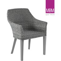 Bequemer Sessel mit Arm- und Rückenlehne für den Garten - MBM - Sessel Tortuga / mit Sitzkissen Ecru von Gartentraum.de