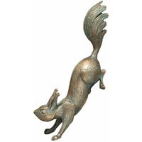 Besondere Bronze Tier Gartenfigur mit Patina - Eichhörnchen von Gartentraum.de