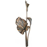 Besondere Kalla Blumen Wanddeko aus Metall - Calla / 30x12x4cm (HxBxT) / Bronze Patina Asche von Gartentraum.de