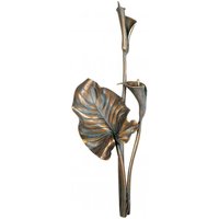 Besondere Kalla Blumen Wanddeko aus Metall - Calla / 45x17x5cm (HxBxT) / Aluminium hellgrau von Gartentraum.de