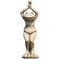 Besondere Steinskulptur Frosch in Yoga Pose - Yoga Ranae von Gartentraum.de