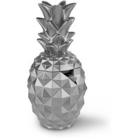 Besonderer Outdoor Kerzenständer - Ananas mit Kerze - Hopera / Silber glänzend von Gartentraum.de