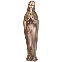 Betende Madonna Bronzestatue - wetterfest - Madonna Dolores / 62x17x12cm (HxBxT) / Bronze dunkelbraun von Gartentraum.de