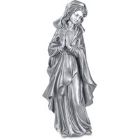 Betende Mariaskulptur Aluminium oder Bronze - Madonna Ida / 49x20x15cm (HxBxT) / Aluminium dunkelgrau von Gartentraum.de