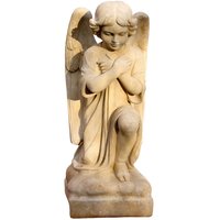 Betender Engel Gartenfigur aus Steinguss - Kalus / Antikgrau von Gartentraum.de