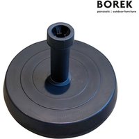 Beton Schirmständer mit Kunststoff Schale - grau - Borek - 25kg - Schirmständer Beton von Gartentraum.de