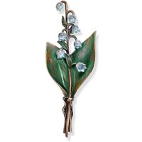 Blumenornament aus Metall als Wanddeko - Maiglöckchen / Aluminium grau von Gartentraum.de