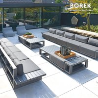 Borek Gartenlounge Set XXL - Aluminium - modern - Gartensofa & Tisch - Murcia Gartenlounge von Gartentraum.de