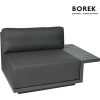 Borek Loungemodul für den Garten - modern - Aluminium - mit Kissen - Murcia Sitzmodul links / Anthrazit von Gartentraum.de