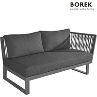 Borek Sitzbank für die Gartenlounge aus Aluminium mit Armlehne links - Altea Loungebank von Gartentraum.de