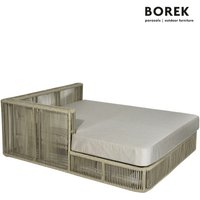 Borek Sofa mit Lehne rechts für den Garten in sand inklusive Kissenauflagen - Lincoln Chaiselongue von Gartentraum.de