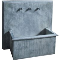 Breiter Metall Outdoor-Brunnen mit 3 Augussrohren - Enzolado / Cortenstahl Breiter Metall Outdoor-Brunnen mit 3 Augussrohren - Enzolado / Cortenstahl von Gartentraum.de