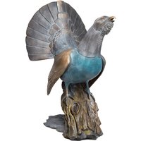 Bronze Auerhahn Gartenfigur mit Patina - Auerhahn von Gartentraum.de