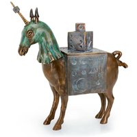 Bronze Einhorn aus limitierter Edition mit Aufbewahrungsbox - Unicorn Box von Gartentraum.de