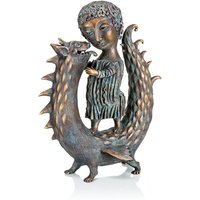 Bronze Jungenfigur mit Drachen - limitiertes Design - Georgs Kindheit Bronze Jungenfigur mit Drachen - limitiertes Design - Georgs Kindheit von Gartentraum.de