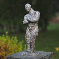 Bronze Mann Figur grau als Torso - Herkarus von Gartentraum.de