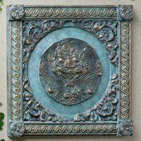 Bronze Wandrelief - mesopotamische Gottheit - Dagon von Gartentraum.de