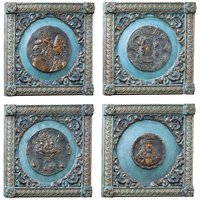 Bronze Wandreliefs 4er Set - heilige Motive - Set biblische Gestalten von Gartentraum.de