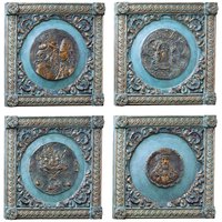 Bronze Wandreliefs 4er Set - heilige Motive - Set biblische Gestalten von Gartentraum.de