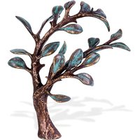 Bronzeskulptur Baum im Wind mit Blättern - Baum Hain / Bronze Sonderpatina von Gartentraum.de