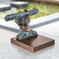 Bronzestatue Büste schaut in Himmel mit Sockel - Sternsucher 3 Bronzestatue Büste schaut in Himmel mit Sockel - Sternsucher 3 von Gartentraum.de