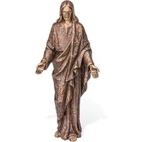 Bronzestatue segnender Christus mit Umhang - Jesus Classico / Bronze Patina grün von Gartentraum.de