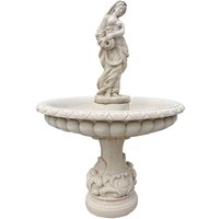 Brunnen für den Garten aus Steinguss mit eleganter Frauen Skulptur - Angelica / Antikia von Gartentraum.de