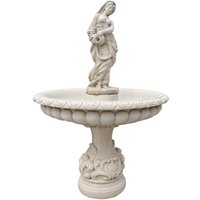 Brunnen für den Garten aus Steinguss mit eleganter Frauen Skulptur - Angelica / Olimpia von Gartentraum.de