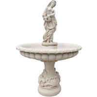 Brunnen für den Garten aus Steinguss mit eleganter Frauen Skulptur - Angelica / Tyrolia von Gartentraum.de