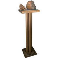 Buch auf einer Säule liegend - moderne Bronzeskulptur - Die Lesende Buch auf einer Säule liegend - moderne Bronzeskulptur - Die Lesende von Gartentraum.de