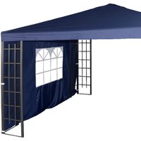 Bunte Pavillon Polyester Seitenwände 3x1,9m - Pavillonwand Heronus / Blau von Gartentraum.de