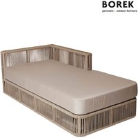 Chaiselongue von Borek - Aluminium - mit Polster Kissen - beige - Lincoln Chaiselongue links von Gartentraum.de