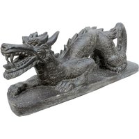 Chinesischer Steinguss Drache auf Sockel für die Gartengestaltung - Yuyan / Set von Gartentraum.de