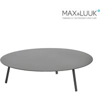 Couchtisch rund aus Alu - 100cm - schwarz - Kick Loungetisch von Gartentraum.de