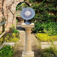 Deko Sonnenuhr für den Garten mit Säule - Helios von Gartentraum.de