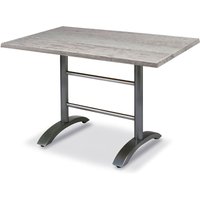 Dekor Gartentisch 120cm mit anthrazit Gestell - Ligu Tisch Anthrazit / mit Altholzoptik von Gartentraum.de