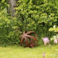Dekorative Kugel für den Garten aus Rost Metall - Florenze / 40cm Dm von Gartentraum.de