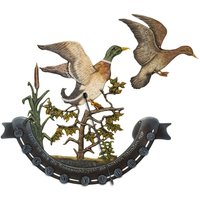 Dekorative Wildenten Sonnenuhr Vertikal mit römischen Ziffernblatt - Wilde Flugenten Dekorative Wildenten Sonnenuhr Vertikal mit römischen Ziffernblatt - Wilde Flugenten von Gartentraum.de