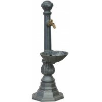 Dekorativer Standbrunnen mit Becken aus Gusseisen für den Garten - Jördis / Grün Dekorativer Standbrunnen mit Becken aus Gusseisen für den Garten - Jördis / Grün von Gartentraum.de