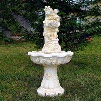 Dekorativer Steinguss Gartenbrunnen mit Junge und Mädchen bei der Weinernte - Tarcisio / Antikia von Gartentraum.de