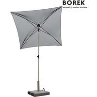 Design Sonnenschirm - höhenverstellbar & neigbar - Metall Rahmen - wetterfest - Borek - Verona Sonnenschirm / Schwarz / 180x180cm von Gartentraum.de