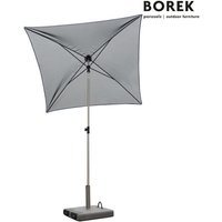 Design Sonnenschirm - höhenverstellbar & neigbar - Metall Rahmen - wetterfest - Borek - Verona Sonnenschirm / Weiß / 180x180cm von Gartentraum.de