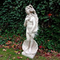 Detailreiche Frauen Aktskulptur mit langem Haar - Geburt der Venus - Milena / Olimpia von Gartentraum.de