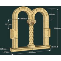 Doppelfenster für Gartenruinen im korinthischen Design - Slough Window von Gartentraum.de