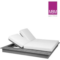 Doppelliege mit Polstern in Stone Grey von MBM - La Villa Day Bed Doppelliege  / mit Schutzhülle von Gartentraum.de