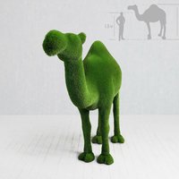 Dromedar XXL Gartenfigur - Topiary - GFK & Kunstrasen - Dora von Gartentraum.de