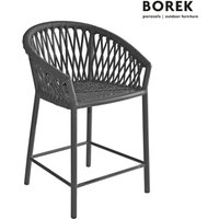 Dunkelgrauer Barstuhl aus Aluminium für den Garten von Borek - Majinto Barstuhl / ohne Schutzhülle von Gartentraum.de