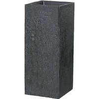 Eckige Vase zum Bepflanzen aus Polystone - Schwarz - Mit Einsatz - Najuma / 75x30cm (HxDm) / mit Wasserstandsanzeiger von Gartentraum.de